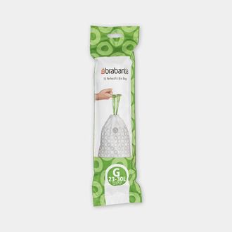 Šiukšlių maišai Brabantia G 23-30 L (20 vnt.), balti, 246265