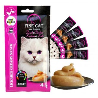 FINE CAT Cremy skanėstas katėms su antiena ir vištiena 4x15g (24), RAP8053