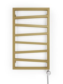 Elektrinis rankšluosčių džiovintuvas Terma ZigZag, anodic gold, 50 cm x 83.5 cm, 300 W, dešininis, pilnai paruoštas naudojimui