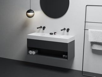 Spintelė po praustuvu Ravak SD Lite 120 juodas matinis X000001868