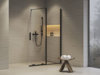 Dušo sienelė Ravak ROWI 110, juodas+stiklas Transparent, X9WVD0300Z1