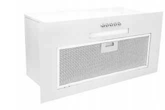 Įmontuojamas 45 cm pločio gartraukis Schlosser TN45PBWH GLASS, baltas