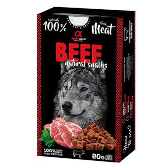 ALPHA SPIRIT NATURAL DOG skanėstai šunims su jautiena 80g (6), ALPHD110000145