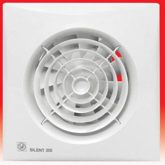 Ventiliatorius su drėgmės jutikliu ir laikmačiu SOLER&PALAU SILENT-200 SILENT-200 CHZ, 5210426200