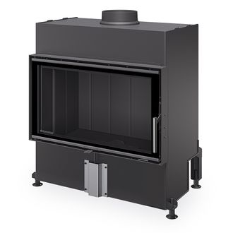 Plieninis židinio ugniakuras Romotop HEAT H4X 06, 80.50, juoda pakura IGN