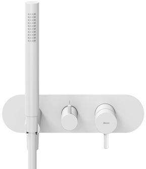 Ravak Espirit Potinkinis maišytuvas, 2 funkcijų be korpuso, su dušo komplektu, White Velvet X070250