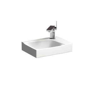 Geberit Xeno² praustuvas mažoms patalpoms: 40x12.5x28cm, balta / KeraTect, Maišytuvo skylė dešinėje 500529011