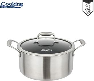Puodas nerūdijančio plieno su keramikos danga 5L 24x12cm HR-MRK-24 HEINNER