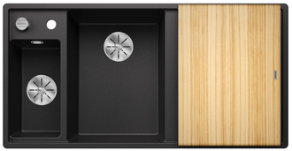 Silgranitinė plautuvė BLANCO AXIA III 6 S LI SILG PDUR Antracitas Z.ES InFino M.AF