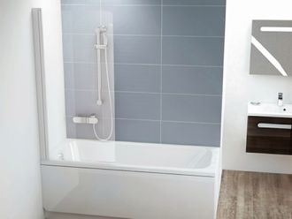Vonios sienelė Ravak CVS1 80 K, balta matinė+stiklas Transparent, 7QL40E00Z1