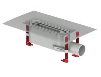 Trapas Aco ShowerDrain S+ vandens aukštis sifone 30 mm, horizontalus pajungimas, montavimo aukštis 70-160 mm 90105121