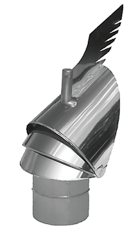 Besisuk. šalmas kaminui ROTOWENT DRAGON RO150CH-DR-B-S