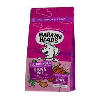 BARKING HEADS Fuss Pot Duck pašaras šunims su antiena 2kg, E-BDK2