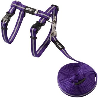 ROGZ atšvaitinės petnešos ir pavadėlis katei (violetinė), CLJ16E