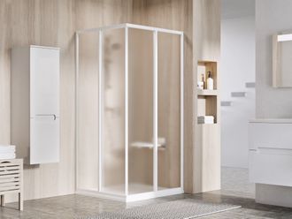 Dušo kabina Ravak Supernova SRV2+SRV2 80x80 195, balta+stiklas Grape 14V401O2ZGS