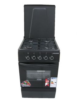 Dujinė viryklė su dujine orkaite Schlosser FS4401MXZD, juoda