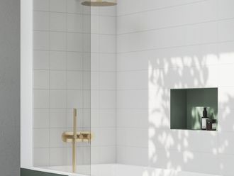 Potinkinis maišytuvas 3 funkcijų be korpuso, su dušo komplektu, Ravak ES 068.60GLB.O3.RB07D.+S, šlifuoto aukso, X070606