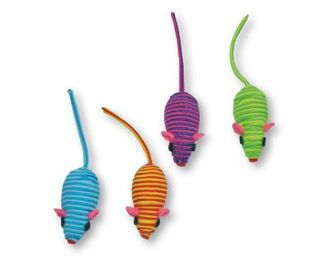 CROCI Žaislas katei spalvotos nailoninės pelytės 5cm 6vnt, C6098216
