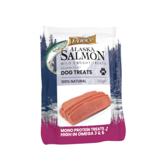 PRINCE skanukai šunims Aliaskos lašišos filė 100g