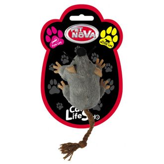 PET NOVA Plush Mouse pliušinė pelė katėms 7x5cm 3vnt, CAT-MOUSE-GR-7