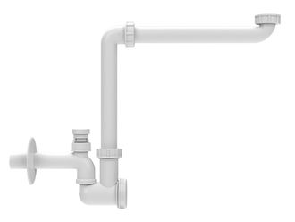 Taupantis vietą sifonas praustuvams su integruotu alsuokliu HL137N-BV, DN32