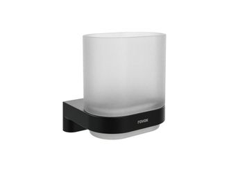 Laikiklis su stikline Ravak CR II 210.20BLM, matinės juodos spalvos, X07P1377