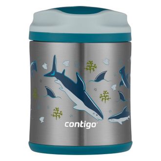 Vaikiškas maisto termosas Contigo Macaroon Shark 300 ml