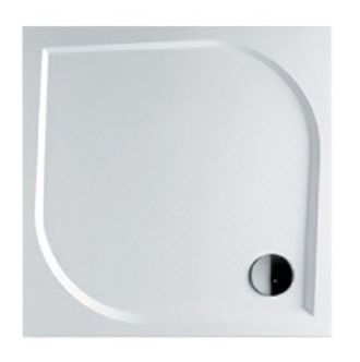 Akmens masės dušo padėklas Riho Kolping 90x90 cm su kojelėmis ir sifonu