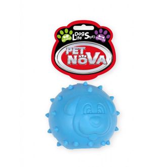 PET NOVA TPR kamuolys skanėstams 6.5cm 3vnt, SNACKBALLDOG-BL