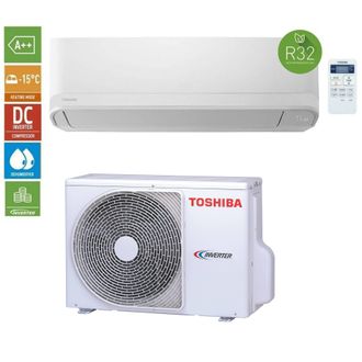 Šilumos siurblys/Oro kondicionierius Toshiba, efektyvus šildymas iki -15°C, su WiFi, Šaldymas 3,3(1,00 - 3,60) kW, Šildymas 3,6(1,10 - 4,50 kW
