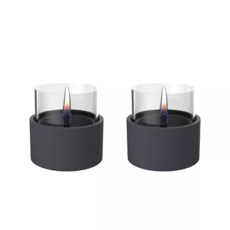 BREEZE 10 mini stalo židinys/žvakė, 2 vnt., juodi, naudojamas Tenderfuel skystis