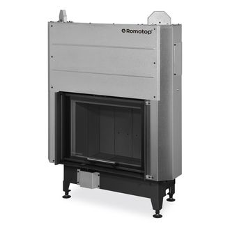 Plieninis židinio ugniakuras Romotop KV HEAT H3LE01 66.50, juoda pakura IGN su pakeliamomis durimis