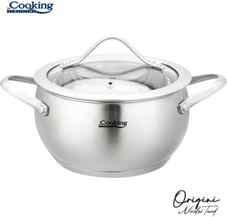 Puodas nerūdijančio plieno su teflono danga 1.8L 16x9cm HR-RW-T018C HEINNER