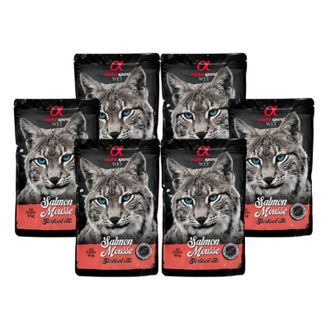 ALPHA SPIRIT WET putėsiai sterilizuotoms katėms su lašiša 85g 6vnt, ALPHG050250908