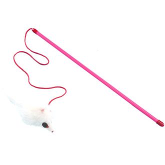 VADIGRAN žaidimo lazdelė katėms su balta pele 45cm 3vnt, 14300