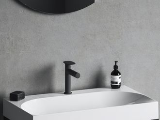 Praustuvo maišytuvas 190 mm be dugno vožtuvo, Ravak SG 012.20BLM, matinės juodos, X070542