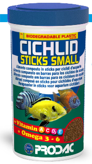 PRODAC CICHLID STICKS SMALL mažos lazdelės ciklidams 250ml 90g, CICS250.1