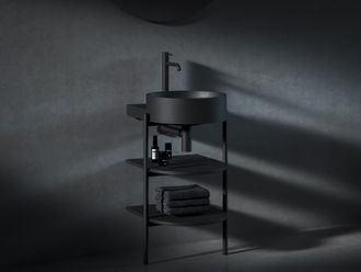 Spintelė po praustuvu Ravak CS Yard 40, matinė juoda, D80000D004