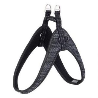 ROGZ juodos minkštos atspindinčios petnešos 47cm S/M SJQ47, SJQ47A