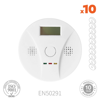 Anglies monoksido (smalkių) detektorius LP10-1, 3 metų (10 vnt.), 200780