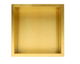 Įleidžiama sieninė lentyna Balneo Wall Box ONE su rėmeliu, aukso sp., 30x30x7 cm OB-BR1