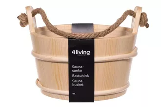 Saunos kibiras 4Living, mediena, 4 l, 25.5 x 28 cm,