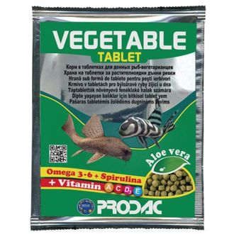 PRODAC VEGETABLE TABLET tabletės veg. dugninėms žuvims 12g (24), TAG12.02