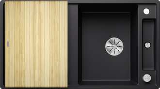 Silgranitinė plautuvė BLANCO AXIA III 5 S SILG PDUR Juoda Z.ES InFino M.AF