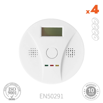 Anglies monoksido (smalkių) detektorius LP10-1, 3 metų (4 vnt.), 200778