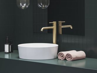 Praustuvo maišytuvas 340 mm be dugno vožtuvo, Ravak ES 015.60GLB, šlifuoto aukso, X070598
