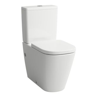 Patatomas klozetas Laufen Meda Rimless su bakeliu ir dangčiu soft close, baltas