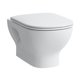 Pakabinamas klozetas Laufen Lua Basic Rimless baltas su LCC H8200814000001
