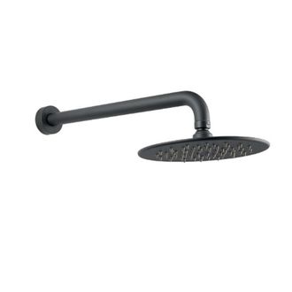 Stacionari dušo galva Fiore su laikikliu iš sienos, Ø200 mm, juoda matinė, 30NN8630