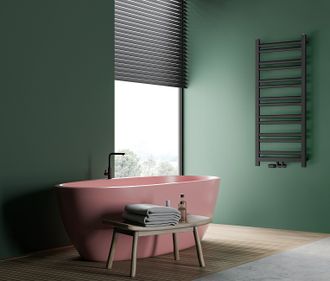 Rankšluosčių džiovintuvas Regnis Retro 30x110 cm, juoda